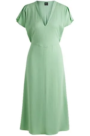 HUGO BOSS V-neck dress in stretch material