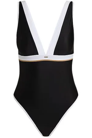 HUGO BOSS One-piece SPF 50 swimsuit in signature colours