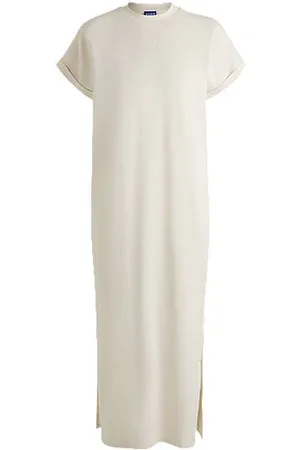 HUGO BOSS Cotton T-shirt dress with Happy logo