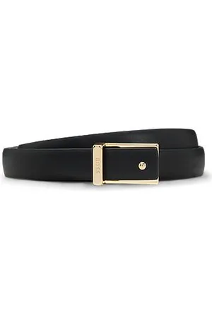 HUGO BOSS Leather belt with gold-tone buckle