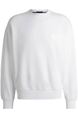 HUGO BOSS Cotton-terry sweatshirt with Double B monogram