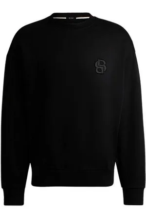 HUGO BOSS Cotton-terry sweatshirt with Double B monogram
