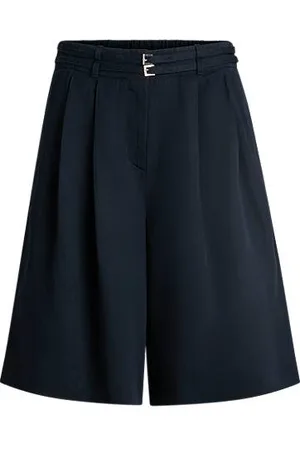 HUGO BOSS Relaxed-fit belted culottes with wide leg