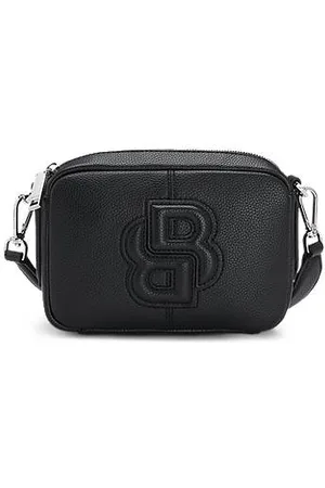HUGO BOSS Grained crossbody bag with Double B monogram