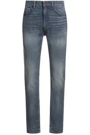 HUGO BOSS Slim-fit jeans in grey- comfort-stretch denim