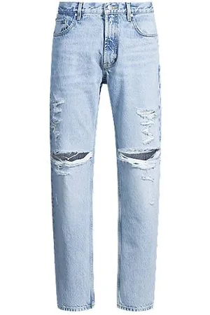 HUGO BOSS Regular-fit jeans in stonewashed blue denim