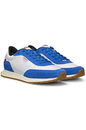 HUGO BOSS Retro-inspired trainers with suede trims