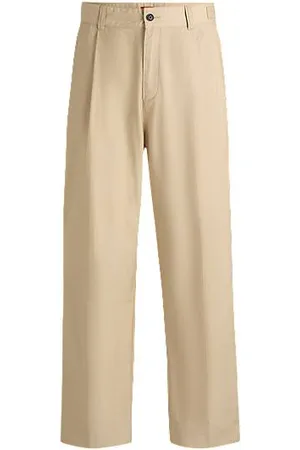 HUGO BOSS Relaxed-fit trousers in a cotton blend