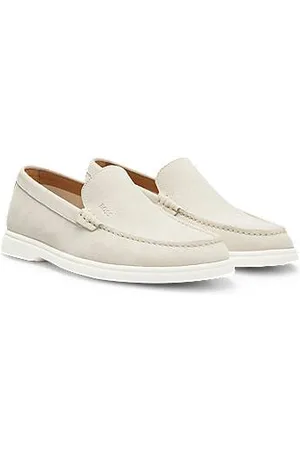HUGO BOSS Suede loafers with contrast outsole