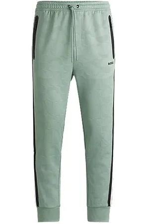 HUGO BOSS Relaxed-fit tracksuit bottoms with jacquard-woven circles - Ramadan Edit