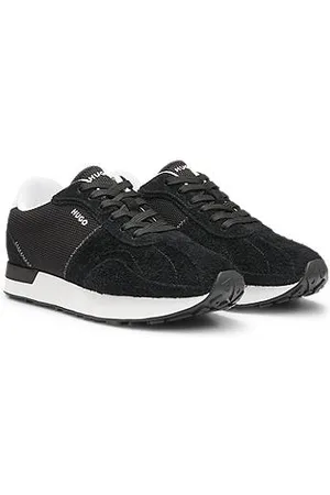 HUGO BOSS Suede-trim trainers with textured uppers