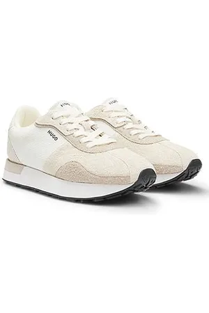 HUGO BOSS Suede-trim trainers with textured uppers