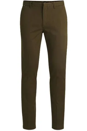 HUGO BOSS Slim-fit chinos in stretch-cotton gabardine