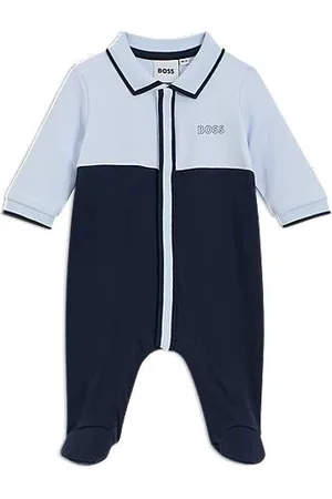 HUGO BOSS Baby all-in-one in cotton with polo collar
