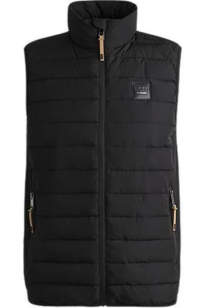 HUGO BOSS Equestrian water-repellent gilet with logo patch