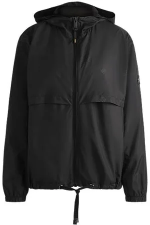 HUGO BOSS Equestrian waterproof rain jacket with Double B monogram motif
