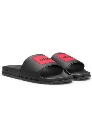 HUGO BOSS Slides with logo-detail uppers