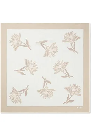 HUGO BOSS Printed bandana blended with silk