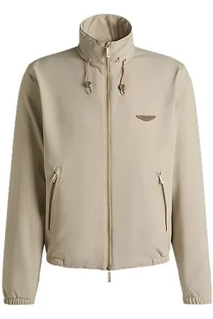 HUGO BOSS X ASTON MARTIN water-repellent jacket with laser-cut details