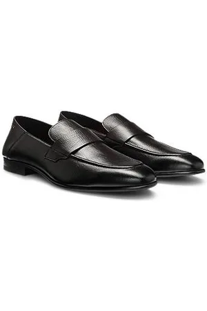 HUGO BOSS Penny loafers in tumbled leather
