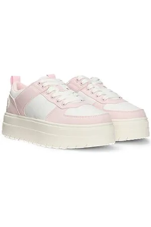 HUGO BOSS Platform trainers with colour-blocking and statement branding