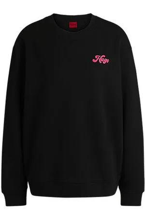 HUGO BOSS Cotton-terry sweatshirt with graphic artwork