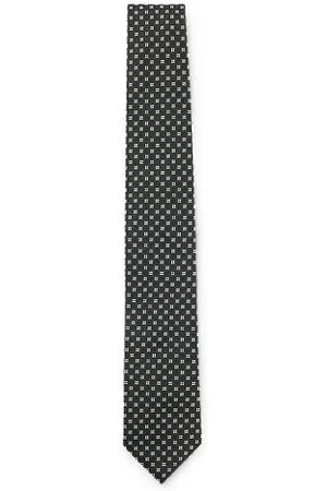 HUGO BOSS Silk-blend tie with jacquard pattern