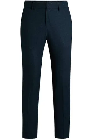 HUGO BOSS Formal trousers in water-repellent stretch fabric