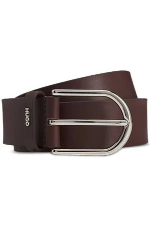 HUGO BOSS Leather belt with logo-lettering keeper