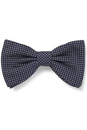 HUGO BOSS Silk-blend bow tie with jacquard pattern