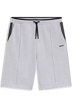 HUGO BOSS Relaxed-fit shorts in quilted jacquard
