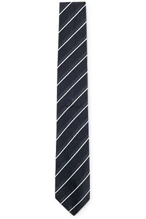 HUGO BOSS Silk tie with diagonal stripes