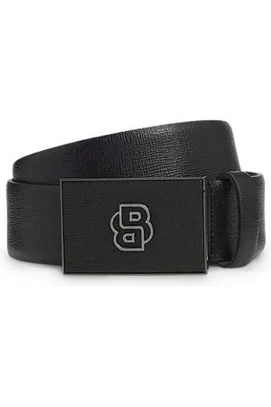 HUGO BOSS Reversible Italian-leather belt with Double B monogram buckle
