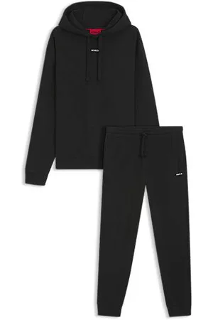 HUGO BOSS Cotton-terry tracksuit with contrast branding