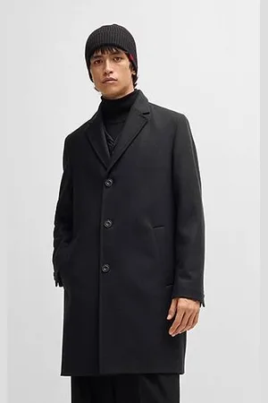HUGO BOSS Regular-fit coat in a wool blend