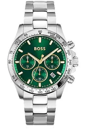HUGO BOSS Tone chronograph watch with green dial