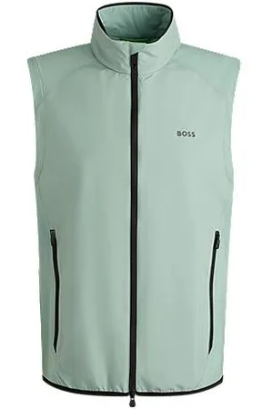 HUGO BOSS Water-repellent golf vest with decorative reflective details