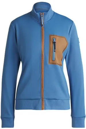 HUGO BOSS Equestrian cardigan with zipped chest pocket