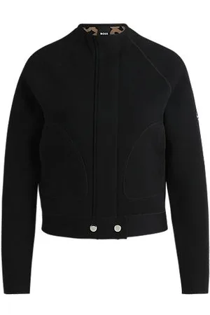 HUGO BOSS Equestrian cardigan with concealed closure