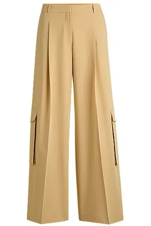 HUGO BOSS Relaxed-fit cargo trousers in stretch fabric
