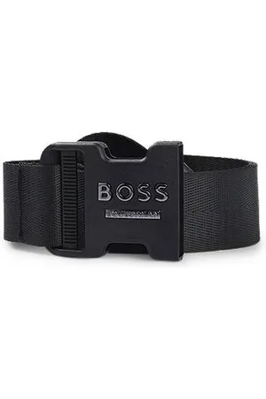 HUGO BOSS Equestrian webbing belt with glove hook