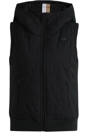 HUGO BOSS Equestrian puffer gilet with logo embroidery