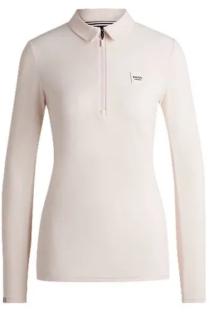 HUGO BOSS Equestrian training shirt in stretch piqué