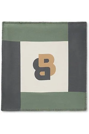 HUGO BOSS Jacquard cushion cover with whipstitching