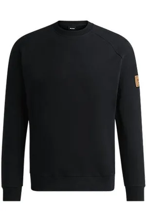 HUGO BOSS Equestrian sweater in Italian stretch cotton
