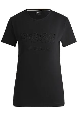 HUGO BOSS Equestrian stretch-cotton T-shirt with embroidered logo