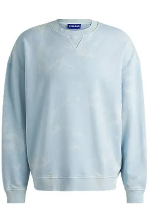 HUGO BOSS Cotton-terry sweatshirt with tie-dye effect