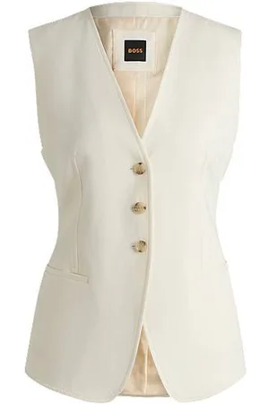 HUGO BOSS Single-breasted waistcoat with adjustable strap