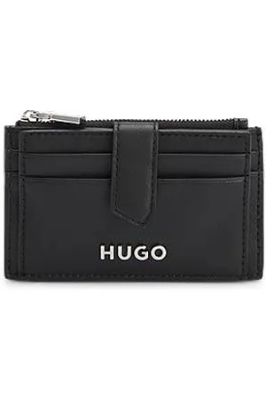 HUGO BOSS Faux-leather card holder with logo lettering