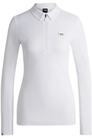 HUGO BOSS Equestrian training shirt in stretch piqué